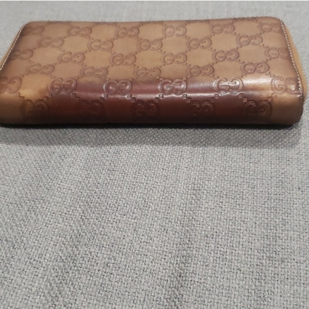 GUCCI GG Guccissima Leather Zip Around Bifold Long Wallet - Picture 11 of 11